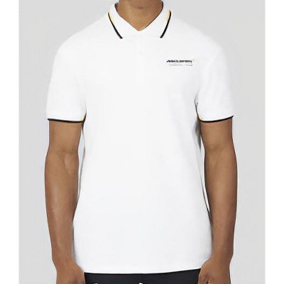 McLaren F1 Men's Core Essentials Small Logo Polo Shirt (White, M)