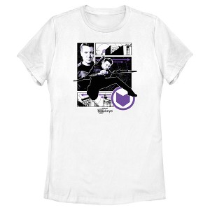 Women's Marvel Hawkeye Graphic Panel Icon T-Shirt - 1 of 4
