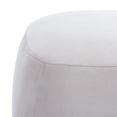 Whitley Greige Velvet Rectangular Ottoman