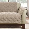 Microfiber Pet Loveseat Furniture Cover Sable - Sure Fit: Quilted Protector, Non-Slip, Machine Washable - 2 of 3