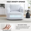 KWPZQEB 360° Swivel Armchair, Round Accent Chairs with Pillow, Modern Lounge Chair, High-Resilience Sponge Chair for Living Room, Bedroom, No Assembly - 3 of 4