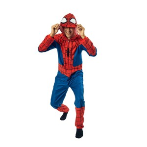Spider-Man Costume Men's Hooded Union Suit - 1 of 4