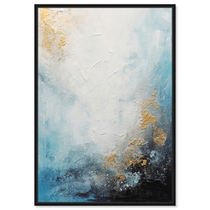Art Remedy Blue Sea of Punta Cana Blue Abstract Wall Art Framed - 1 of 4