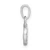 Black Bow Jewelry The Chloe Mini Diamond Accent Initial C Pendant in 14k White Gold - 2 of 4