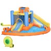 Outsunny Kids Inflatable Water Slide 5-in-1 Bounce House Water Park Jumping Castle with Water Pool, Slide, Climbing Walls, Water Cannons, Air Blower - 4 of 4