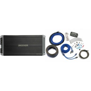 Kicker 47KEY5001 500-Watt Mono Channel Amp With CK4 Amp Kit Bundle - 1 of 4