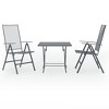 vidaXL 3 Piece Patio Dining Set Steel Anthracite - 2 of 4