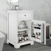 ChicFurnit Bathroom Storage Cabinets Bathroom Floor Storage Cabinet Functional Bathroom Cabinet with Drawer for Bathroom, White, 20"*18"*34" - 2 of 4