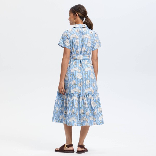 Vestido midi corte A con botones y manga corta - Universal Thread™ 2