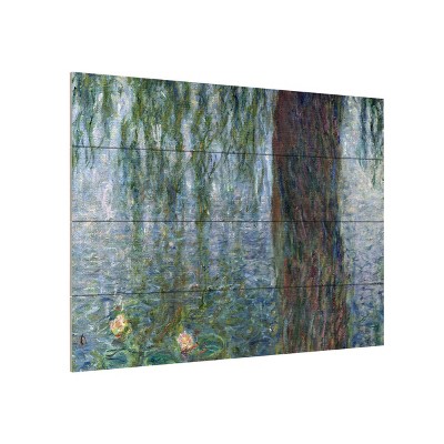 Trademark Fine Art -Claude Monet 'Waterlillies Morning' Canvas Art - 47''x20''