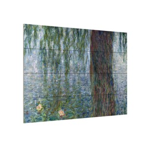 Trademark Fine Art -Claude Monet 'Waterlillies Morning' Canvas Art - 47''x20'' - 1 of 4