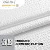 Aoibox Embossed Textured Fabric Shower Curtain for Bathroom - Soft Cloth & Hotel Spa Luxury, Water Repellent, Machine Washable - 2 of 4
