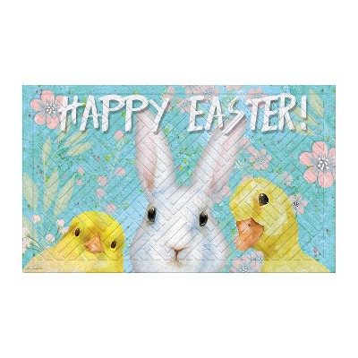 Evergreen Spring Peeps Embossed Indoor Outdoor Doormat Home Decor