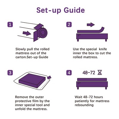 Wuleitex 8 Inch Medium Cooling Gel Memory Foam Mattress with Breathable Cover