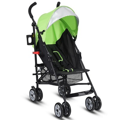 Infans Baby Lightweight Stroller, Compact Travel Stroller, Adjustable Backrest & Canopy, Foldable Umbrella Stroller for Toddlers, Green