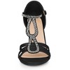 Allegra K Women's Rhinestone Ankle Strap Open Toe Heeled Sandals - 3 of 4