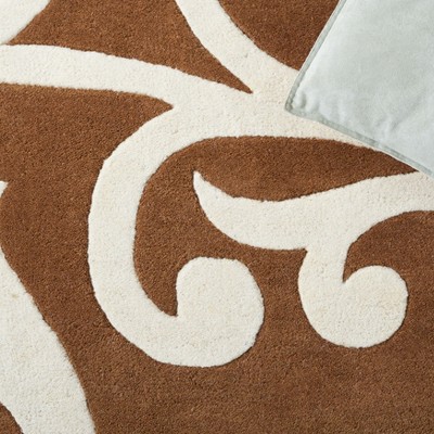 Ivory Elegance Hand-Tufted Wool-Viscose Blend Rectangular Rug