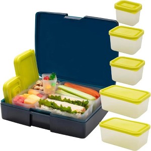 Bentology Bento Lunch Box (Translucent Midnight) with 5 Removable Containers – On-the-Go Meal and Snack Packing, Great For Kids Back To School - 1 of 4