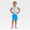 Toddler Boys' Short Sleeve Surf and Sun Tank Top - Cat & Jack™ Cream - 3 of 3