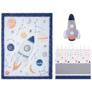 Sammy & Lou Cosmic Rocket Baby Nursery Crib Bedding Set - 4pc - 1 of 4