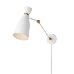 Maxim Lighting Carillon 1 - Light Wall Light in  White/Satin Brass - 1 of 4