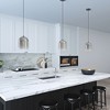 Hudson and Canal 10" Wide Pendant with Glass Shade Smoked Nickel/Ombre Smoked Chrome: UL Listed, Adjustable Height - 4 of 4