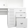 PAGED Computer Desk Modern Office Desk with 2-Tier Open Shelf and 3 Large Drawers for Office, Easy to Maintain, White - 3 of 4