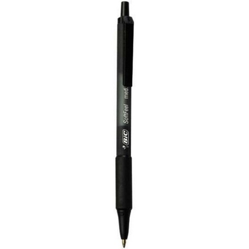 Bic Soft FeelClic Grip Ballpoint Pen Black Snap Medium Tip MM. 1