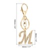 Unique Bargains Chic Stylish Zinc Alloy Gold Tone Initial Letter Keychain - 2 of 4