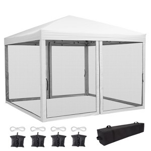 Pop Up Canopy Tent, Portable Easy Up Outdoor Screen Shelter with Mosquito Netting, Patented One Push Immediate Sun Shade with Wheeled Bag - 1 of 4