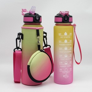 BABYYER Water Bottle Carrier Bag with Strap 1000ML Sports Bottle Holder Pouch Cover for Walking Hiking Travelling - 1 of 4