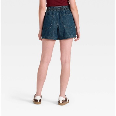 Women's High-Rise Drawstring Denim Beach Shorts - Universal Thread' - image 2
