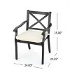 NicBex Outdoor Dining Chairs with X-Backrest and Upholstered Cushions for Patio,Garden,Set of 2,Black - 3 of 4