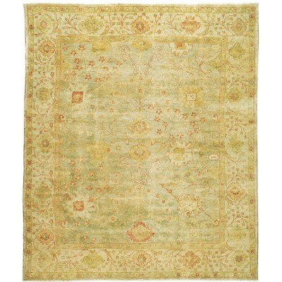 Elegant Oushak Hand-Knotted Wool Rug in Gray, 8' x 10'