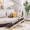 APRILSOUL Pet Ramps 55 inch Adjustable 20 inch-28 inch Wooden Dog Step with High Traction Mat and Safety Side Rails up to 250 lbs - 2 of 4