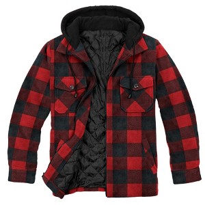 Victory Outfitters Men's Fleece Hooded Shirt Jacket - 1 of 4