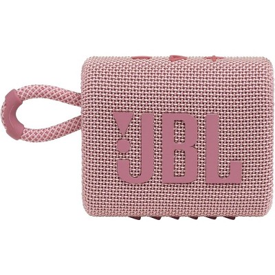 JBL Go 3: Portable Speaker with Bluetooth, Built-in Battery, Waterproof and Dustproof Feature - Pink (Renewed)