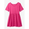 Woman Within Plus Size Short-Sleeve Empire Waist Tunic - 3 of 4