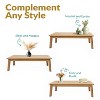 Sunnydaze Bodie Acacia Wood Outdoor Coffee Table with Natural Oil Finish - 45.25" W - 3 of 4