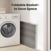 FONTOI Foldable Laundry Basket with Lid, Hand-Woven Laundry Basket with Compartments & Handles, Removable Liner, Gray, 13"*23.6"*18.1" - 4 of 4