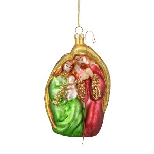 Northlight Holy Family Glass Nativity Christmas Ornament - 6" - 1 of 4