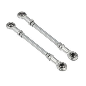 Unique Bargains M8 Steering Suspension Tie Rod for 49cc Electric ATV Go Kart 2Pcs Silver Tone - 1 of 4