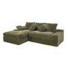 Dolonm 98'' Modular Sectional Sofa,Convertible Sponge Compression Sofas,Deep Seat L-Shape Sofa Couch with Chaise,for Living Room, Bedroom - 3 of 4