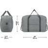 Foldable carry on luggage, airline approved travel luggage bag Foldable men's and women's travel airplane luggage bag 40L,with shoulder straps - 4 of 4