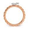 Black Bow Jewelry Sterling Silver 14k Rose Gold & Rhodium Plated Stack Arrow Ring - 2 of 4