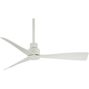 44" Minka Aire Modern Industrial Outdoor Ceiling Fan with Remote Control White Wet Rated for Patio Exterior Porch Gazebo Garage - 1 of 4