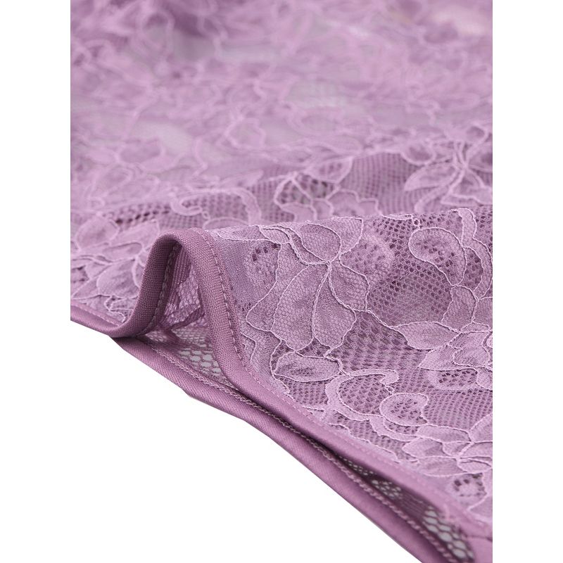 Agnes Orinda Women's Plus Size Sheer Shrug Cardigan 3/4 Sleeves Floral Lace Crop Shrugs, 5 of 7