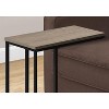 Monarch Specialties Accent Table C-Shaped End Side Snack Living Room Bedroom Metal Laminate Brown Black Contemporary Modern - 3 of 4