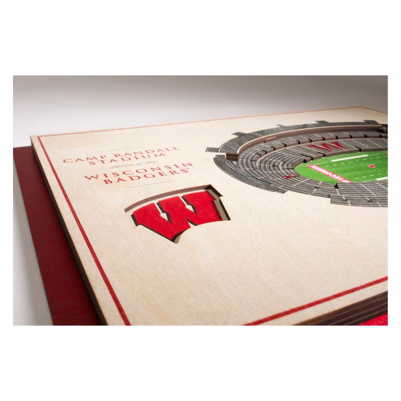 NCAA Wisconsin Badgers 5-Layer StadiumViews 3D Wall Art, 3 of 5