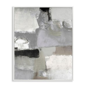 Stupell Industries Blocked Geometric Shapes Black Detail Circles Framed Giclee Art - 1 of 4